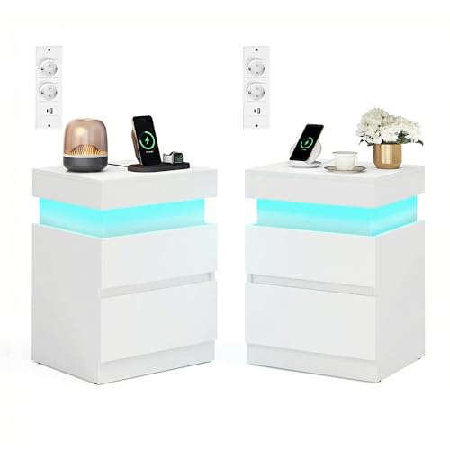 Table de Chevet Moderne VASAGLE - Lot de 2 Table de Chevet Moderne VASAGLE - Lot de 2
