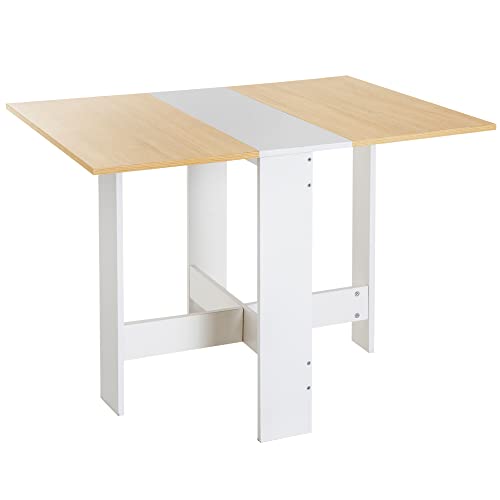 Table de Cuisine Pliable Bicolore Modern Table de Cuisine Pliable Bicolore Modern