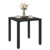 Table de Jardin Carrée en Métal Noir Table de Jardin Carrée en Métal Noir
