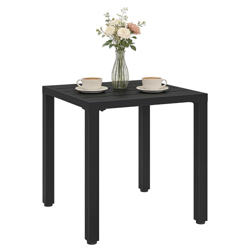 Table de Jardin Carrée en Métal Noir Table de Jardin Carrée en Métal Noir