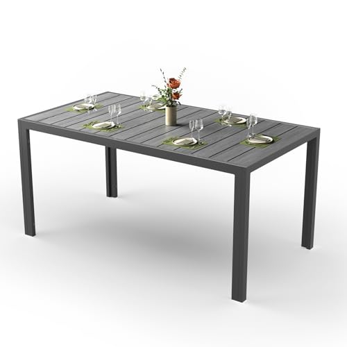Table de Jardin Extérieur 150x80cm en Aluminium Table de Jardin Extérieur 150x80cm en Aluminium