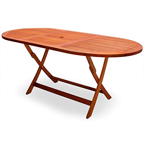 Table de Jardin Pliable en Eucalyptus Table de Jardin Pliable en Eucalyptus