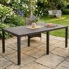 Table d'extérieur extensible Roma en rotin