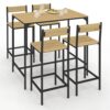 Table Haute de Bar Detroit avec 4 Chaises
