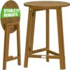 Table Haute Pliable en Bois d'Acacia Table Haute Pliable en Bois d'Acacia