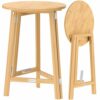 Table Haute Ronde Pliable en Bois Massif Table Haute Ronde Pliable en Bois Massif