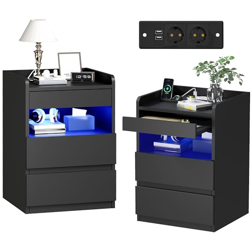 Tables de Chevet Modernes avec Chargement USB Tables de Chevet Modernes avec Chargement USB