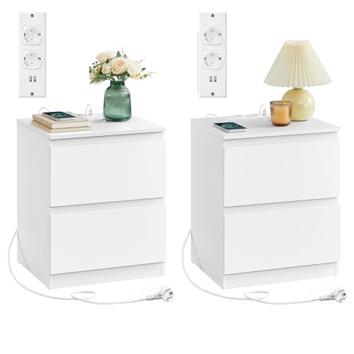 Tables de Chevet Multiprise KAILYN - Lot de 2 Tables de Chevet Multiprise KAILYN - Lot de 2