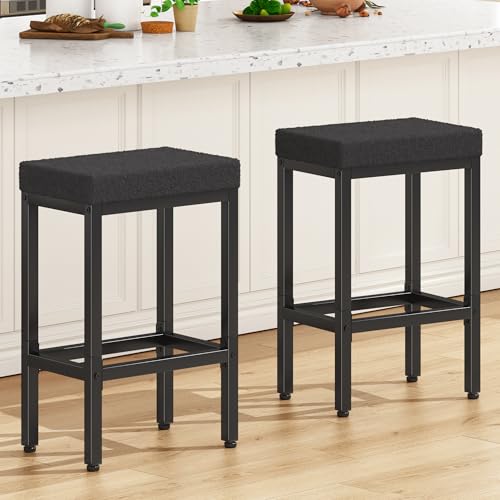 Tabouret de Bar Noir Lot de 2 YMYNY Tabouret de Bar Noir Lot de 2 YMYNY
