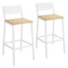 Tabourets de Bar Industriels Beige et Blanc
