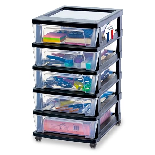 Tour de Rangement Plastique à Roulettes