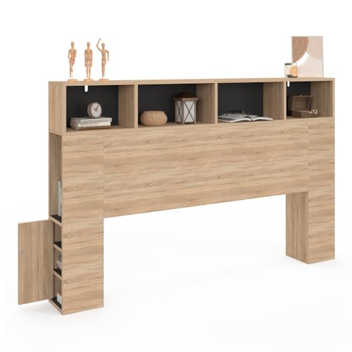 Tête de lit Cleo avec rangements intégrés Tête de lit Cleo avec rangements intégrés