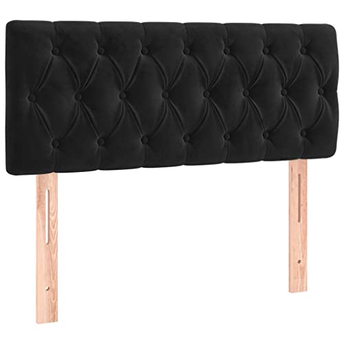Tête de Lit en Velours Noir 90 cm Tête de Lit en Velours Noir 90 cm