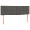 Tête de Lit Velours Gris Foncé Tête de Lit Velours Gris Foncé