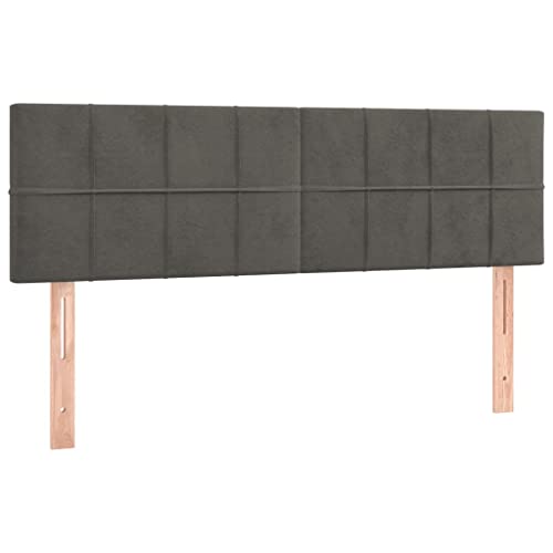 Tête de Lit Velours Gris Foncé Tête de Lit Velours Gris Foncé