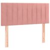 Tête de Lit Velours Rose Ajustable