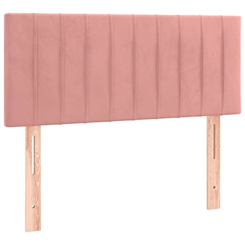Tête de Lit Velours Rose Ajustable Tête de Lit Velours Rose Ajustable