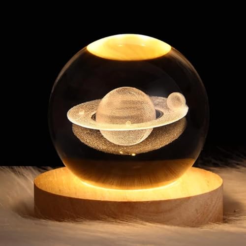 Veilleuse 3D Cristal Saturne LED Veilleuse 3D Cristal Saturne LED