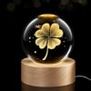 Veilleuse Boule de Cristal 3D Trèfle Veilleuse Boule de Cristal 3D Trèfle