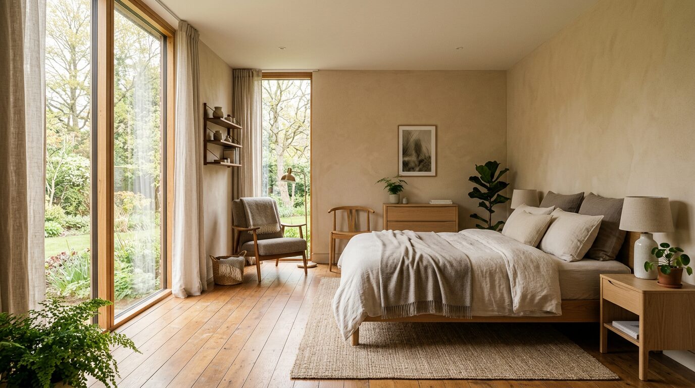 Lumiere naturelle et orientation dans une chambre Chambre lumineuse avec grande fenetre et lumiere naturelle douce