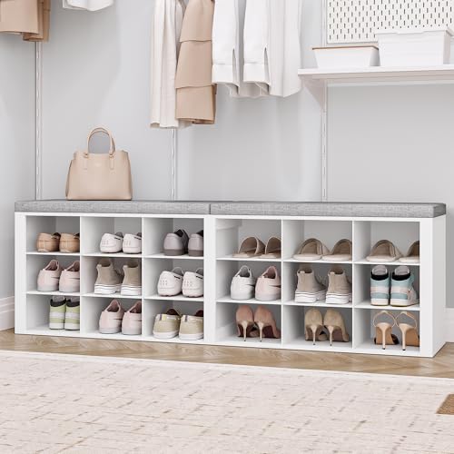 Banc à chaussures multifonctionnel avec rangement