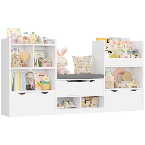Bibliothèque Enfant Avec Banc Rangement