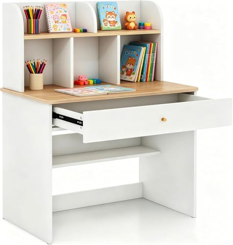 Bureau Enfant avec Rangement et Tiroir Bureau Enfant avec Rangement et Tiroir
