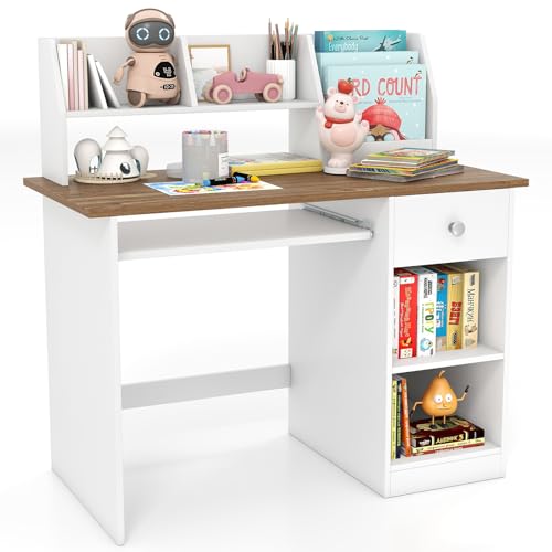 Bureau Enfant DREAMADE 90x45x90CM en Bois Bureau Enfant DREAMADE 90x45x90CM en Bois