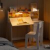 Bureau Enfants avec Chaise et Lumière LED Bureau Enfants avec Chaise et Lumière LED