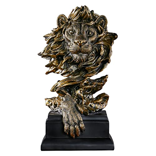 Figurine de Tête de Lion en Résine Figurine de Tête de Lion en Résine