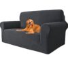 Housse Canapé Extensible 2 Places Gris Foncé Housse Canapé Extensible 2 Places Gris Foncé