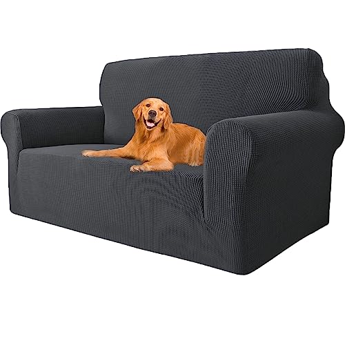 Housse Canapé Extensible 2 Places Gris Foncé Housse Canapé Extensible 2 Places Gris Foncé