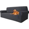 Housse Canapé Extensible 3 Places Gris Foncé Housse Canapé Extensible 3 Places Gris Foncé