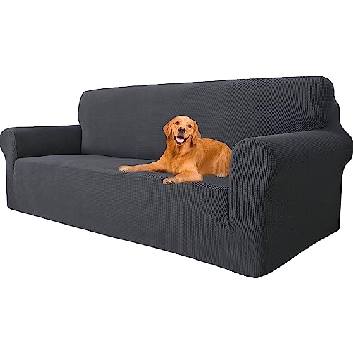Housse Canapé Extensible 3 Places Gris Foncé Housse Canapé Extensible 3 Places Gris Foncé