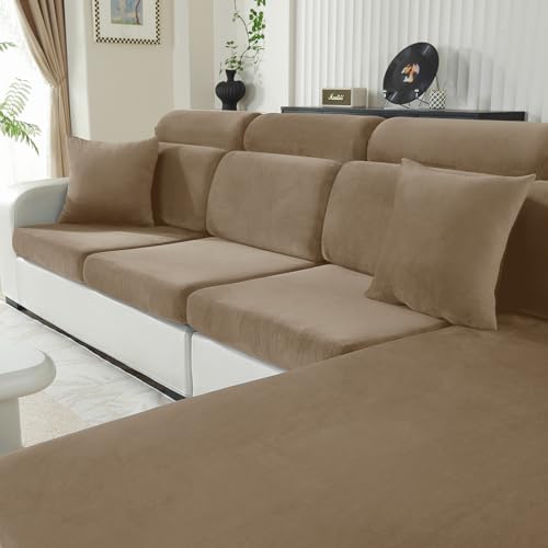 Housse Coussin Canapé Velours Antidérapante