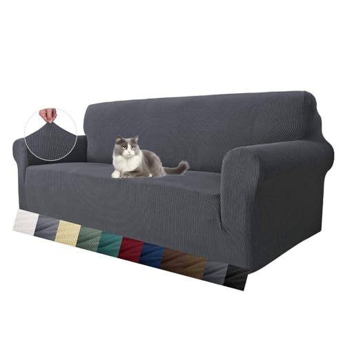 Housse de Canapé Extensible 3 Places Gris
