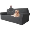 Housse de Canapé Extensible 3 Places Gris