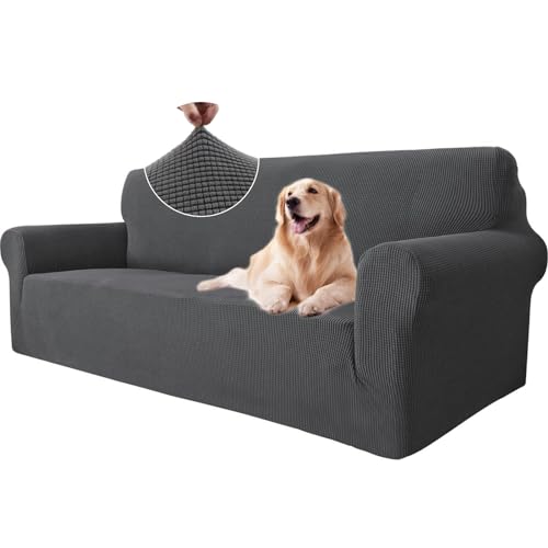 Housse de Canapé Extensible 3 Places Gris Housse de Canapé Extensible 3 Places Gris