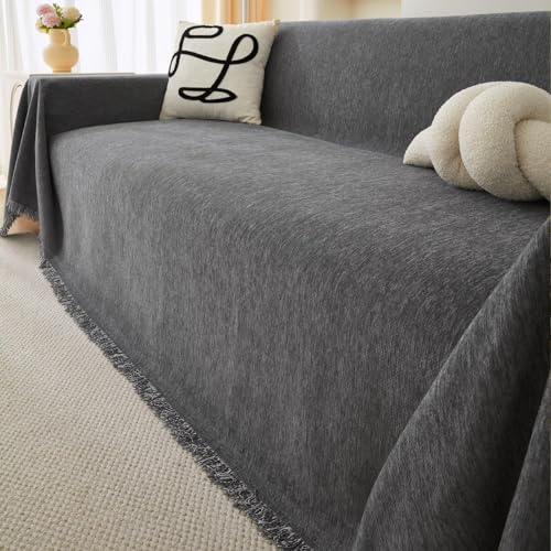Housse de canapé universelle antidérapante gris Housse de canapé universelle antidérapante gris