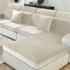 Housse de Coussin Canapé Velours Beige Housse de Coussin Canapé Velours Beige
