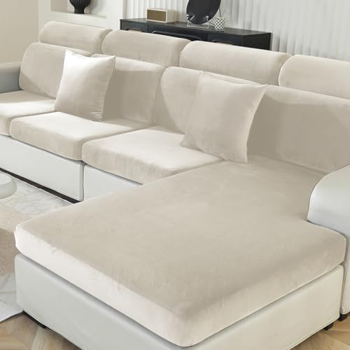 Housse de Coussin Canapé Velours Beige Housse de Coussin Canapé Velours Beige