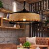 Lampe Suspendue Vintage en Corde de Chanvre