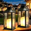Lanterne Solaire Exterieur avec Bougie LED Lanterne Solaire Exterieur avec Bougie LED