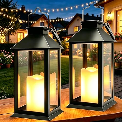Lanterne Solaire Exterieur avec Bougie LED