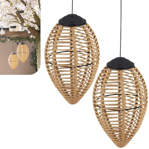 Lot de 2 Lanternes Solaires Suspendues