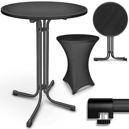 Lot de 2 tables mange-debout pliables Lot de 2 tables mange-debout pliables