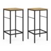 Lot de 2 Tabourets de Bar Detroit Lot de 2 Tabourets de Bar Detroit