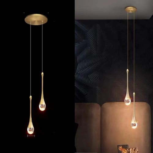 Lustre LED Moderne en Goutte d'Eau