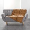 Plaid Doux Flanelle Camel 125 x 150 cm Plaid Doux Flanelle Camel 125 x 150 cm