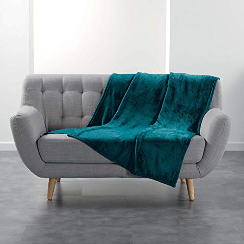 Plaid Doux Flanou Bleu 125 x 150 cm